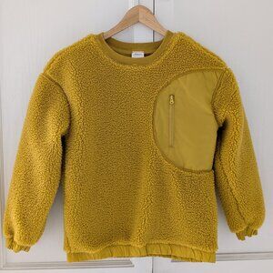 Hanna Andersson yellow fleece pullover sz 10